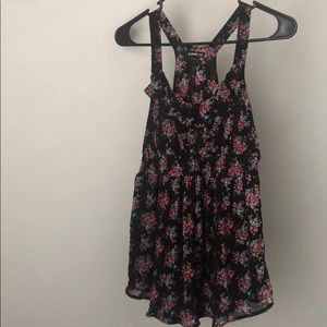 Express women’s racer back floral ruffle tank top